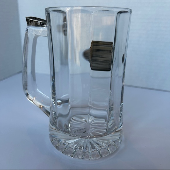 Glass Beer Stein/Mug BASEBALL Pewter Plaque and Thumbrest Canada - Picture 4 of 15